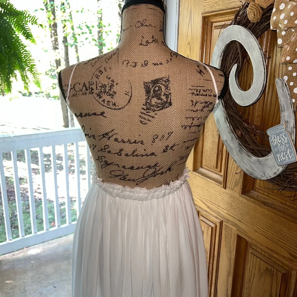 White Crochet Maxi Dress - Picture 5 of 6